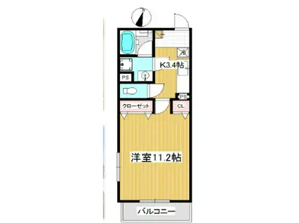 上小ーMSKマンション(1K/2階)の間取り写真