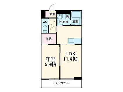 KTロト(1LDK/2階)の間取り写真