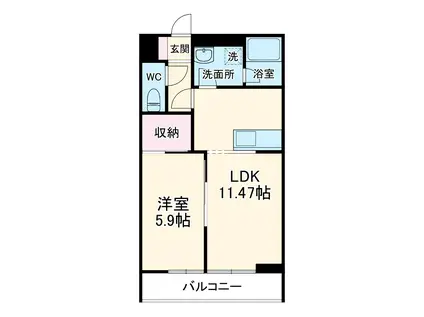 KTロト(1LDK/2階)の間取り写真