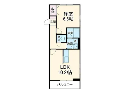 KTロト(1LDK/2階)の間取り写真