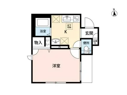 ヴァンヴェール(1K/1階)の間取り写真