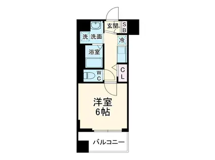 アクアプレイス京都千本丸太町(1K/3階)の間取り写真