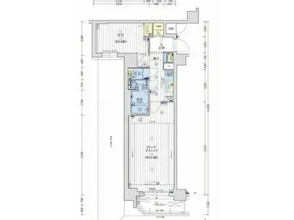 アクアプレイス京都千本丸太町(2K/2階)の間取り写真