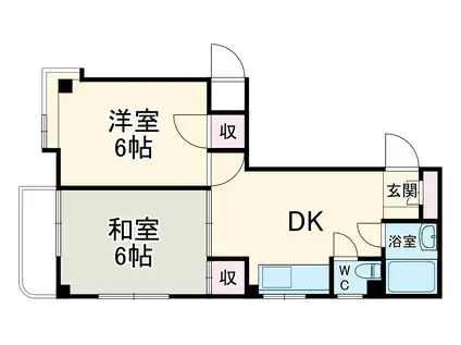 第1森田ビル(2DK/3階)の間取り写真
