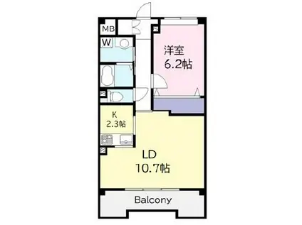 エクセルタカナシパートⅡ(1LDK/2階)の間取り写真