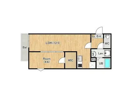 ジーメゾン千葉村田町エベッラ(1LDK/3階)の間取り写真