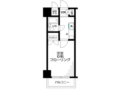 日神パレステージ豊田(1K/4階)の間取り写真