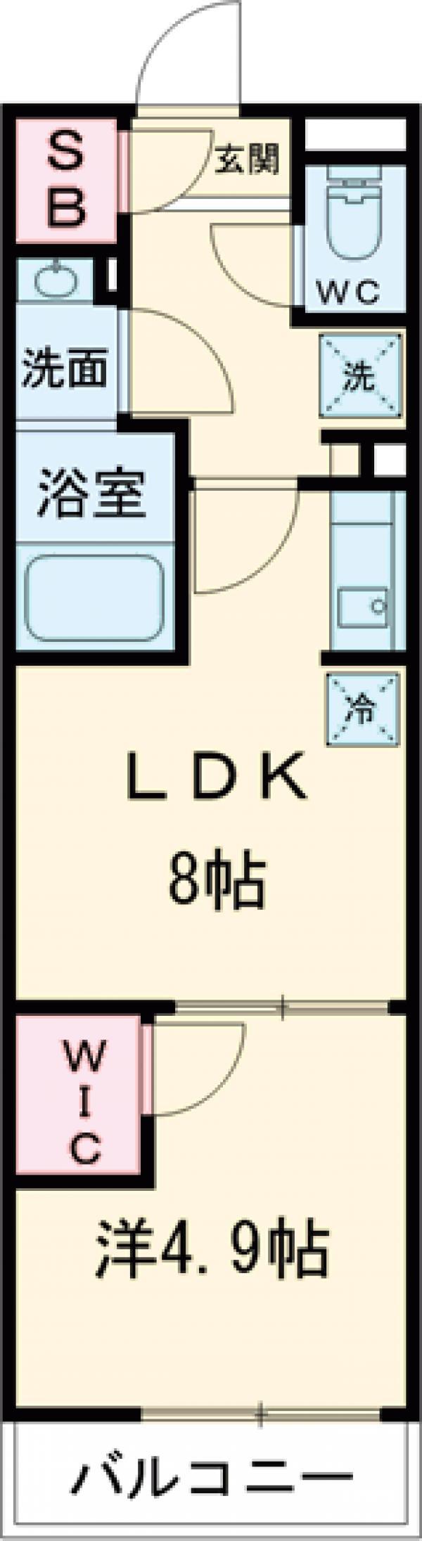 リブリ・ゆうやⅥ(1LDK/3階)の間取り写真