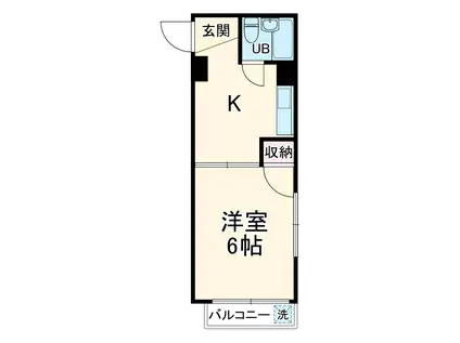 Mハウス 宮前平(1DK/3階)の間取り写真