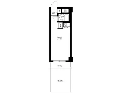 ライオンズマンション太子堂第2(ワンルーム/1階)の間取り写真