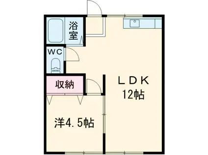 SCENT PLUM(1LDK/1階)の間取り写真