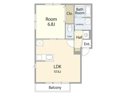 レガロ前原SHIKI(1LDK/1階)の間取り写真