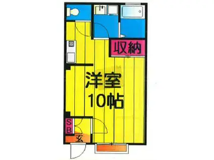 サニーハイツ赤羽南1(ワンルーム/1階)の間取り写真