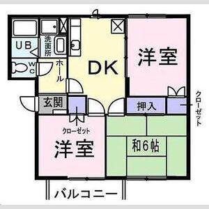 アビタシオン・プランセス(3DK/1階)の間取り写真