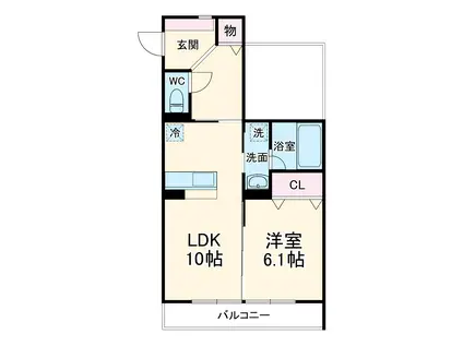サンレガーロ久喜中央Ⅱ(1LDK/3階)の間取り写真