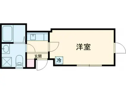 オーガスタコート堀切菖蒲園(1K/1階)の間取り写真