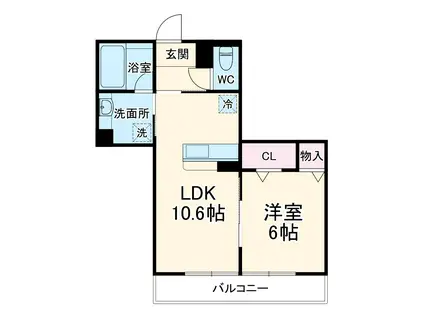 サンレガーロ久喜中央Ⅱ(1LDK/3階)の間取り写真