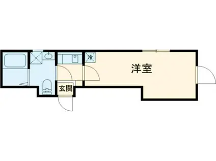オーガスタコート堀切菖蒲園(1K/1階)の間取り写真