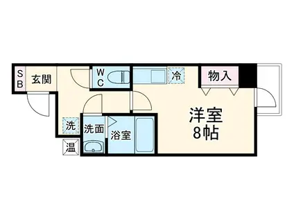 CASA FLUENTE(1K/5階)の間取り写真