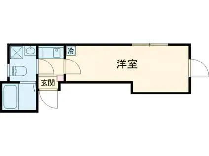 オーガスタコート堀切菖蒲園(1K/3階)の間取り写真