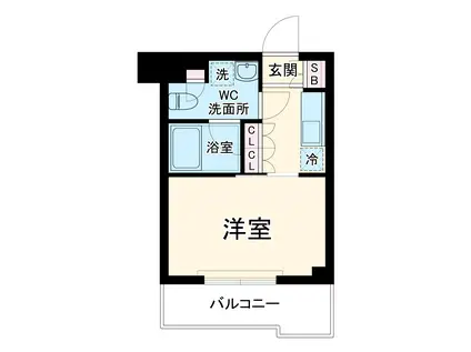 ルーブル武蔵新城弐番館(1K/4階)の間取り写真