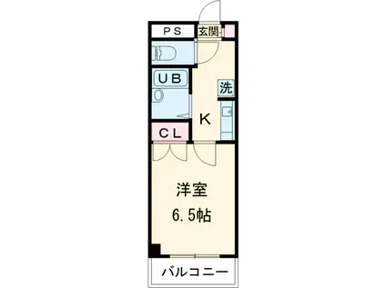 グローイングシティー大和田(1K/3階)の間取り写真