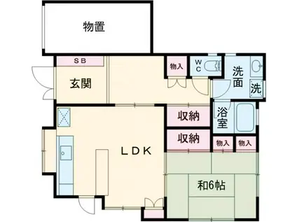 NAME LESSコーポ(1LDK/1階)の間取り写真