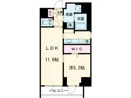 ドゥーエ三ノ輪Ⅰ(1LDK/3階)の間取り写真