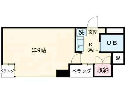 宇都宮ダイカンプラザスポーツメント(1K/6階)の間取り写真