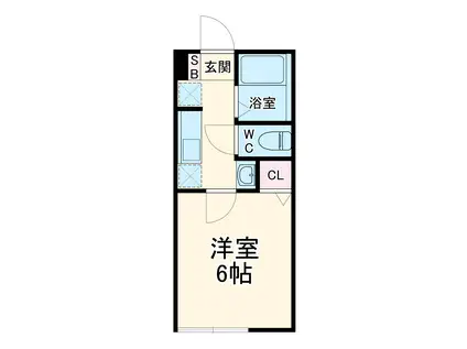 サード松戸(1K/1階)の間取り写真