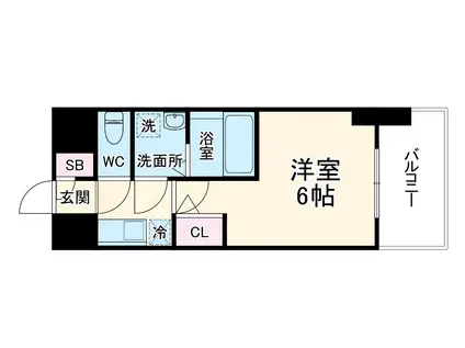 エスリードレジデンス梅田フロント(1K/11階)の間取り写真