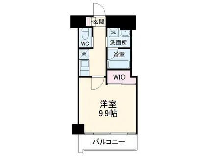 プルミエール湘南台(1K/7階)の間取り写真