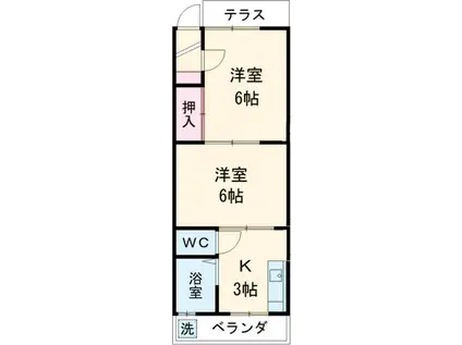 ハイムマロンプレーン1(2K/1階)の間取り写真