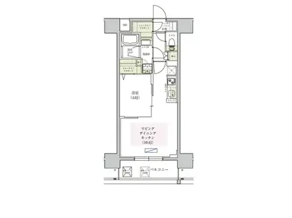 アーバネックス東梅田(1LDK/10階)の間取り写真