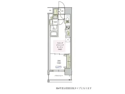アーバネックス東梅田(1LDK/10階)の間取り写真