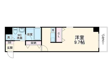 SHICATA ONZE BLDG(1K/7階)の間取り写真