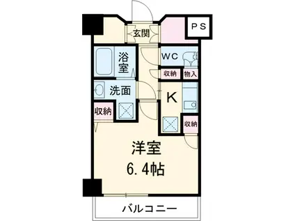 エヌエヌビル(1K/4階)の間取り写真