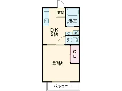 ルセーヌ用賀(1DK/2階)の間取り写真
