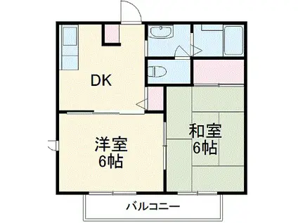 SD喜多鶴A(2DK/1階)の間取り写真