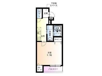 フジパレス千林5番館(1K/3階)の間取り写真