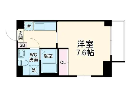 リアライズ高畑(1K/8階)の間取り写真