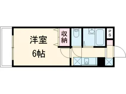 パークヒルズ中村Ⅱ(1K/2階)の間取り写真