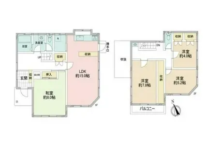 西武鉄道新宿線 井荻駅 徒歩13分 2階建 築47年(4LDK)の間取り写真