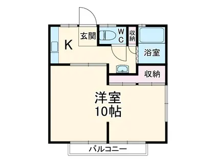 ハイムひまわり(1K/2階)の間取り写真