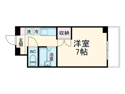 グランドソレーユ(1K/2階)の間取り写真