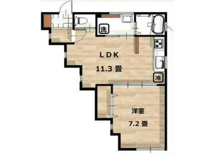ジョンクラシック 8(1LDK/1階)の間取り写真