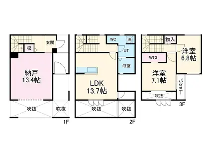 LIENTEⅡ(2SLDK/1階)の間取り写真