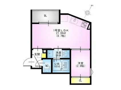 REGALEST 柏泉町(1LDK/2階)の間取り写真