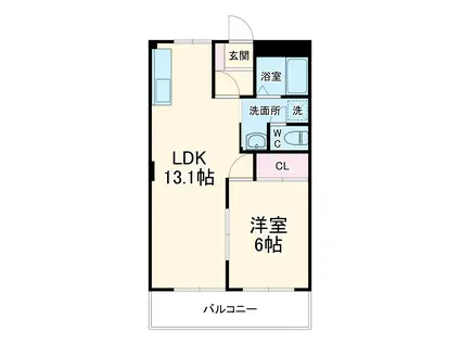 遠州鉄道 助信駅 徒歩24分 2階建 築27年(1LDK/1階)の間取り写真