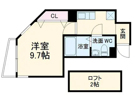 エンゼル・ガーデン(1K/1階)の間取り写真